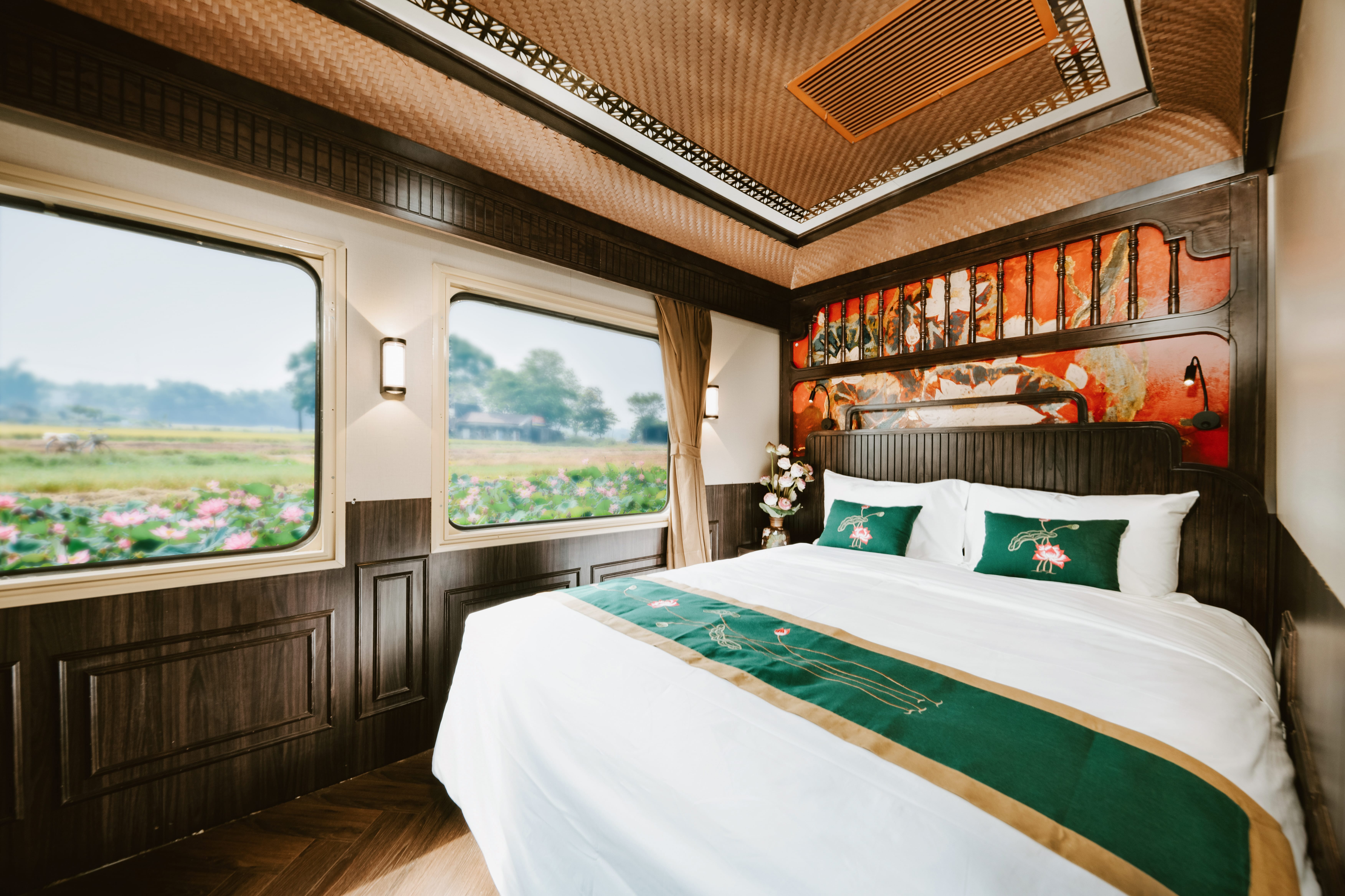 Experience Autumn in Vietnam by Luxury Train: Golden Landscapes and Cultural Festivals 6 private-cabin