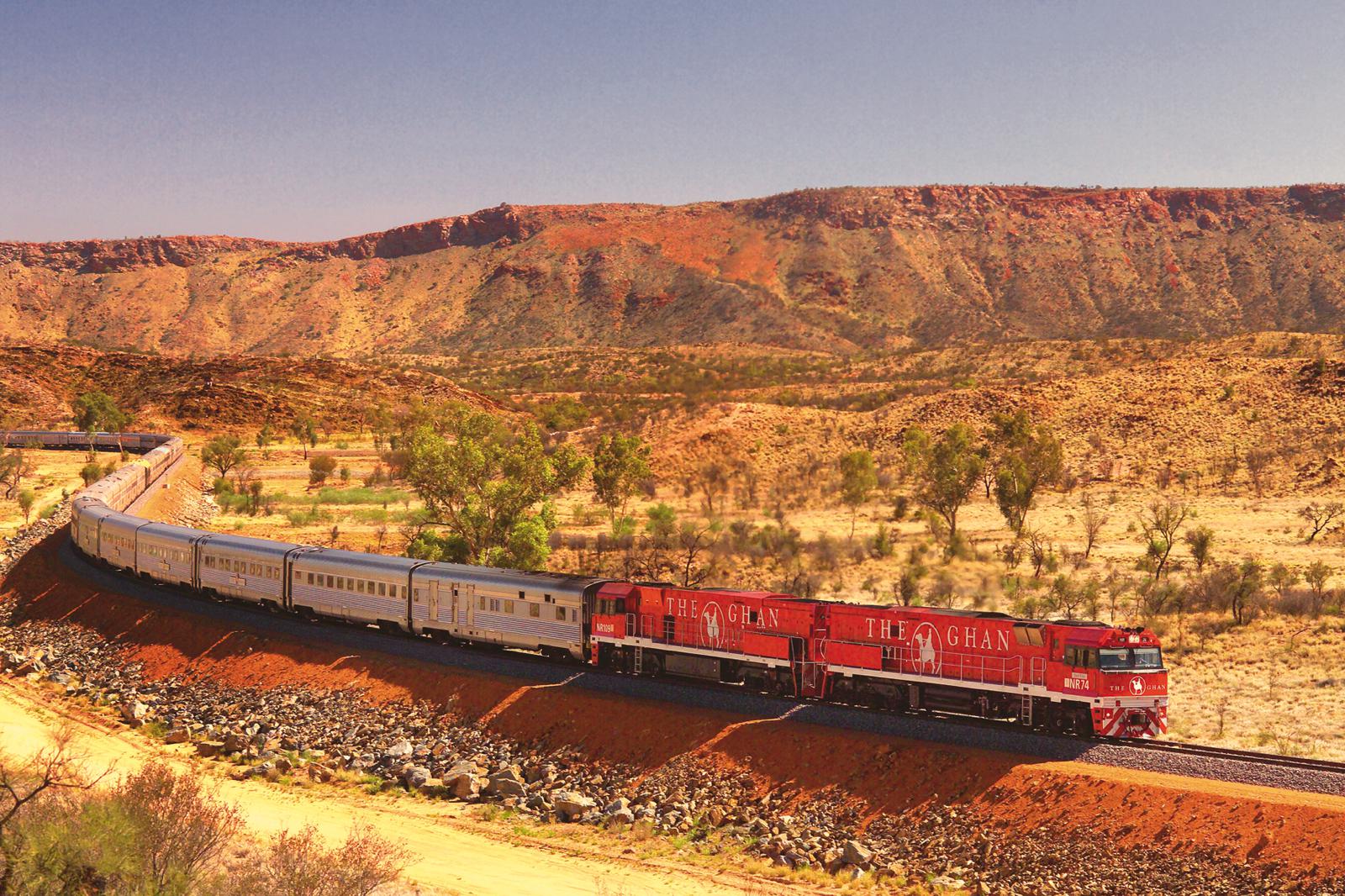 The World's Most Scenic Train Journeys 9 The-Ghan-Expedition-travels-though-spectacular-scenery-from-Darwin-to-Adelaide