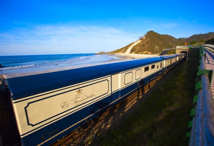 Top-Rated European Luxury Trains for World-Class Travel 6 outside-european-luxury-trains-El-Transcantabrico-Gran-Lujo