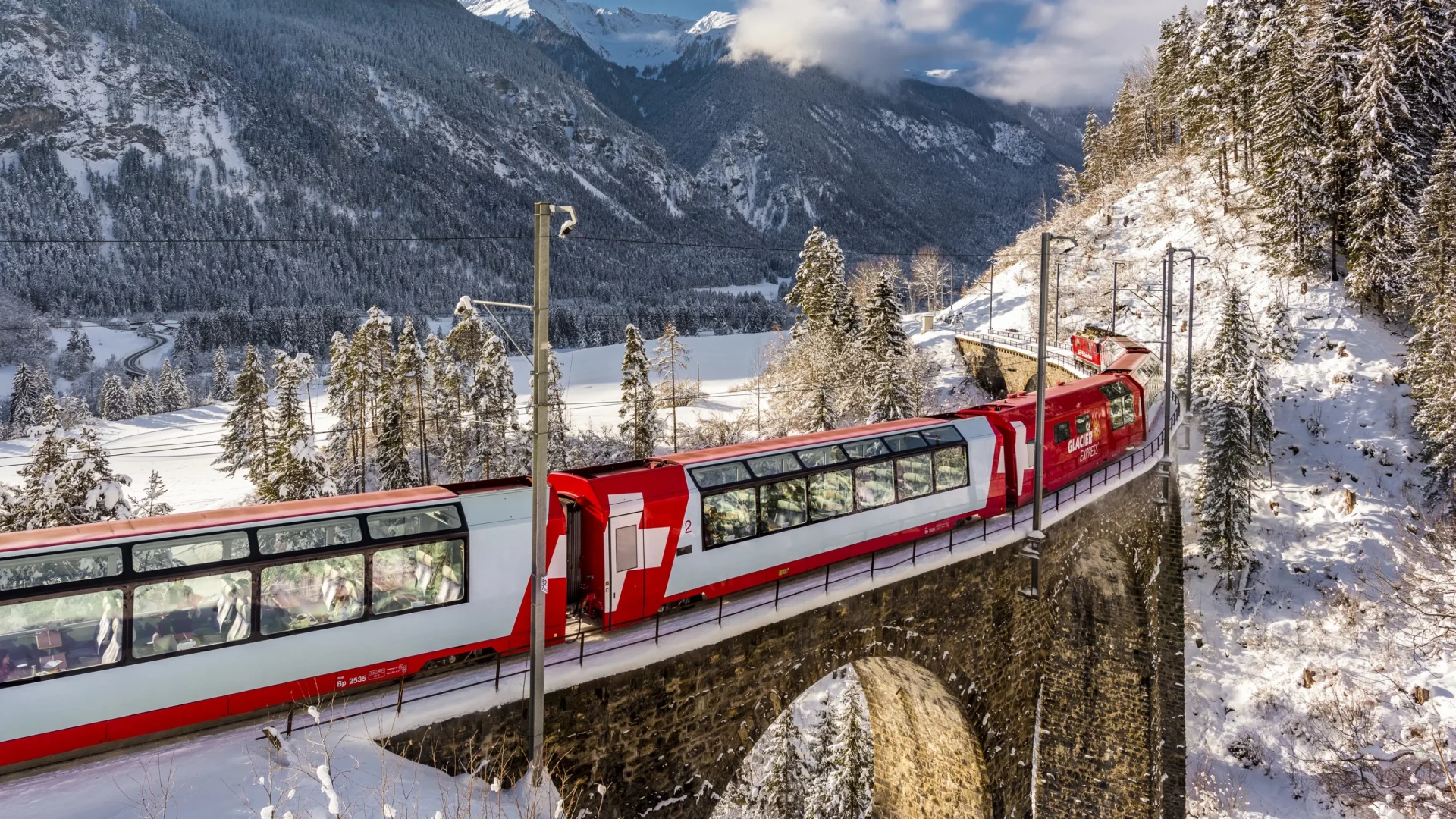 The World's Most Scenic Train Journeys 3  the-glacier-express-train-through-snowy-valley